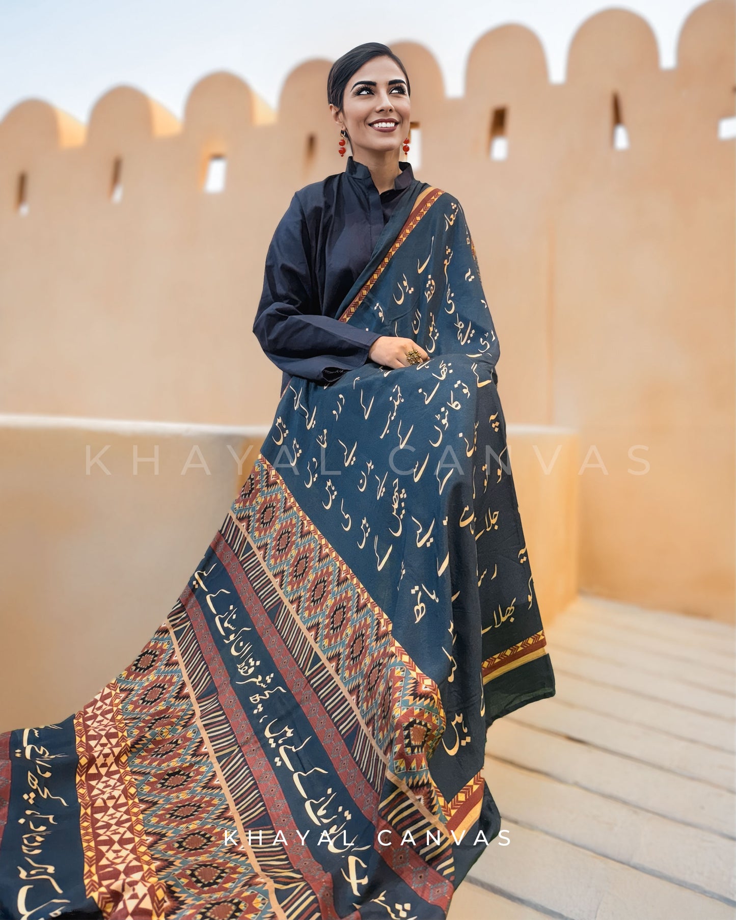 Lafz-e-Tamanna (لفظِ تمنا) odhni – The Word That Longs to Stay