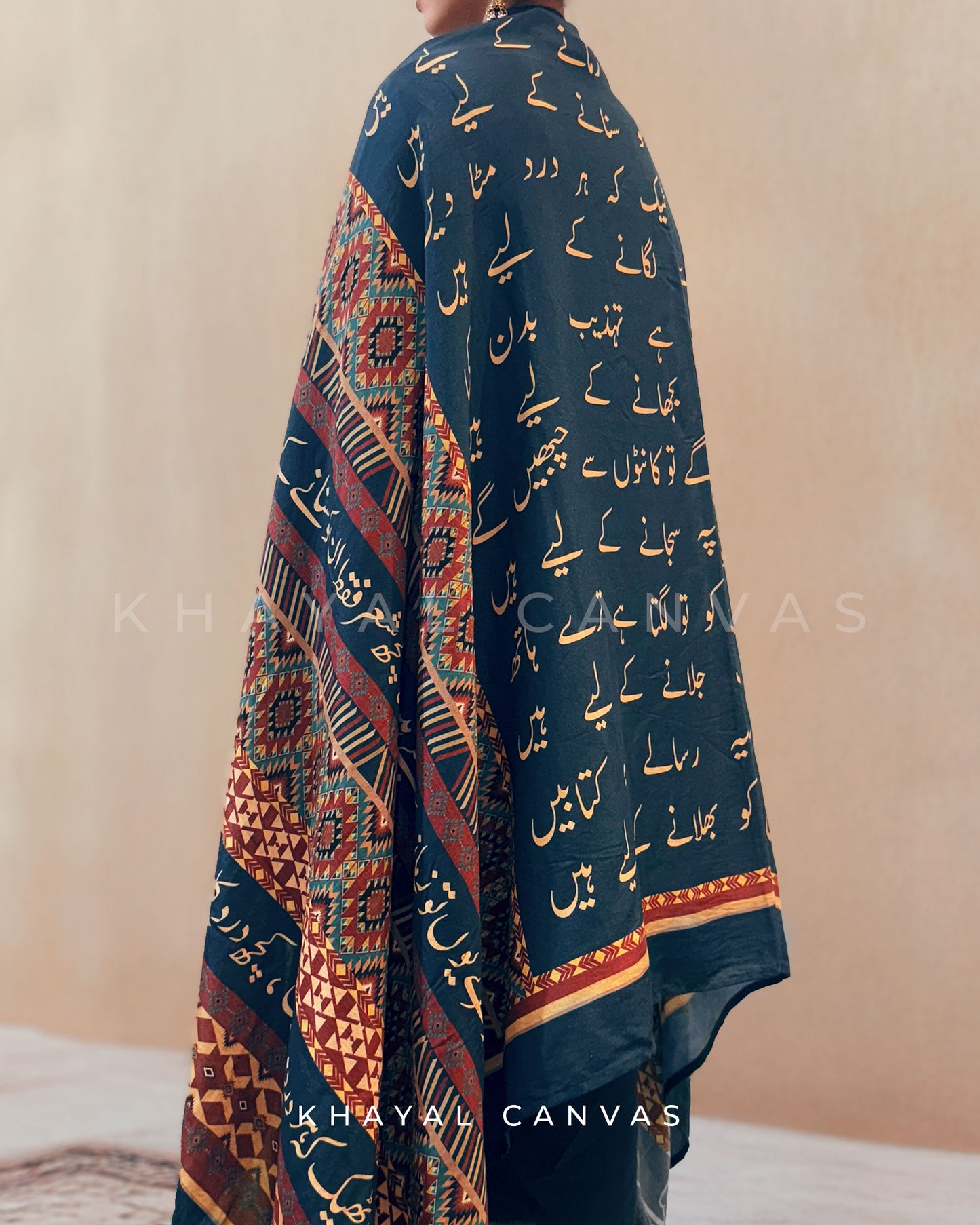 Lafz-e-Tamanna (لفظِ تمنا) odhni – The Word That Longs to Stay