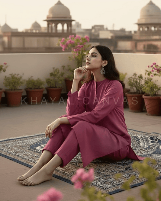 Saadgi Kurta Set - Pink