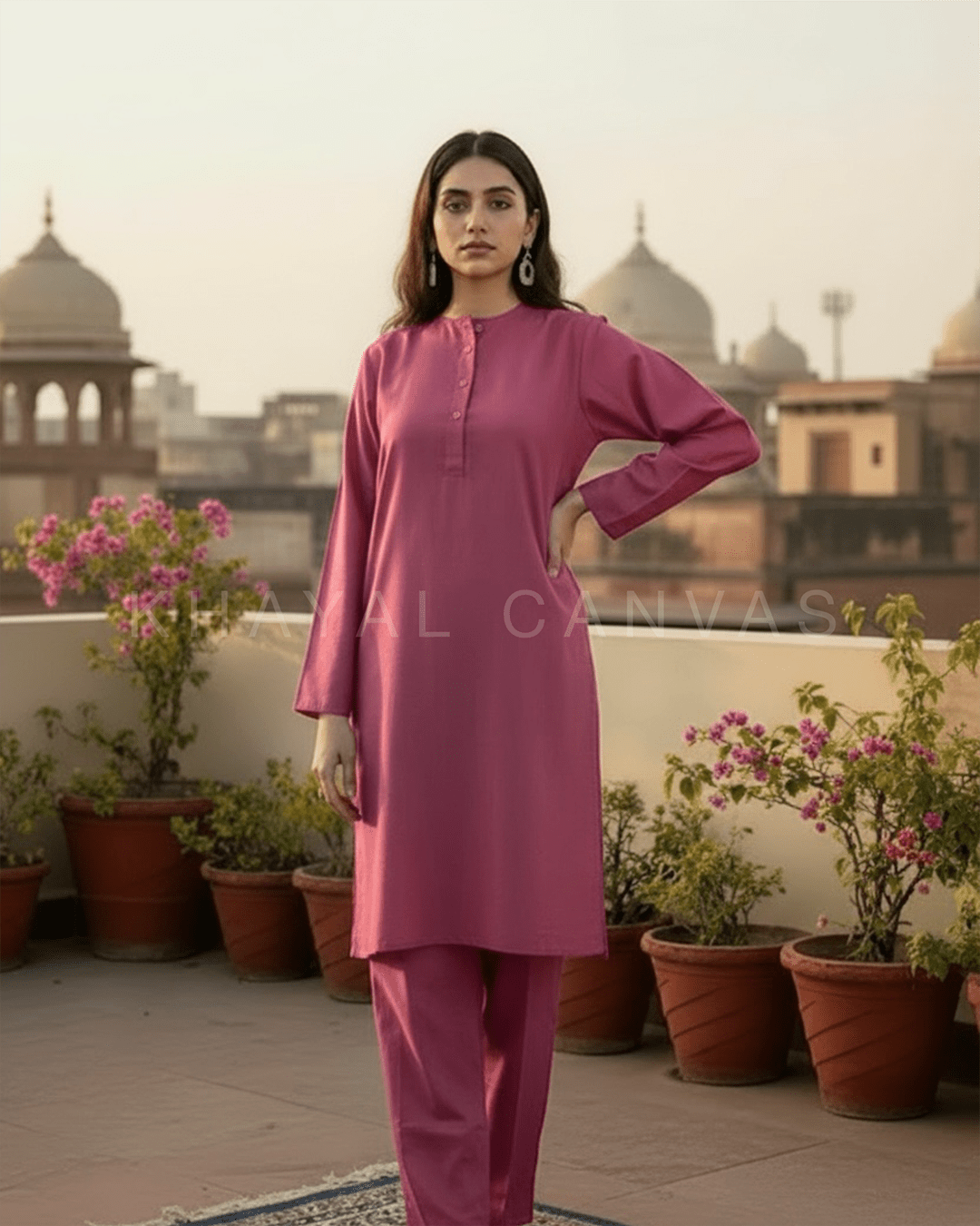 Saadgi Kurta Set - Pink
