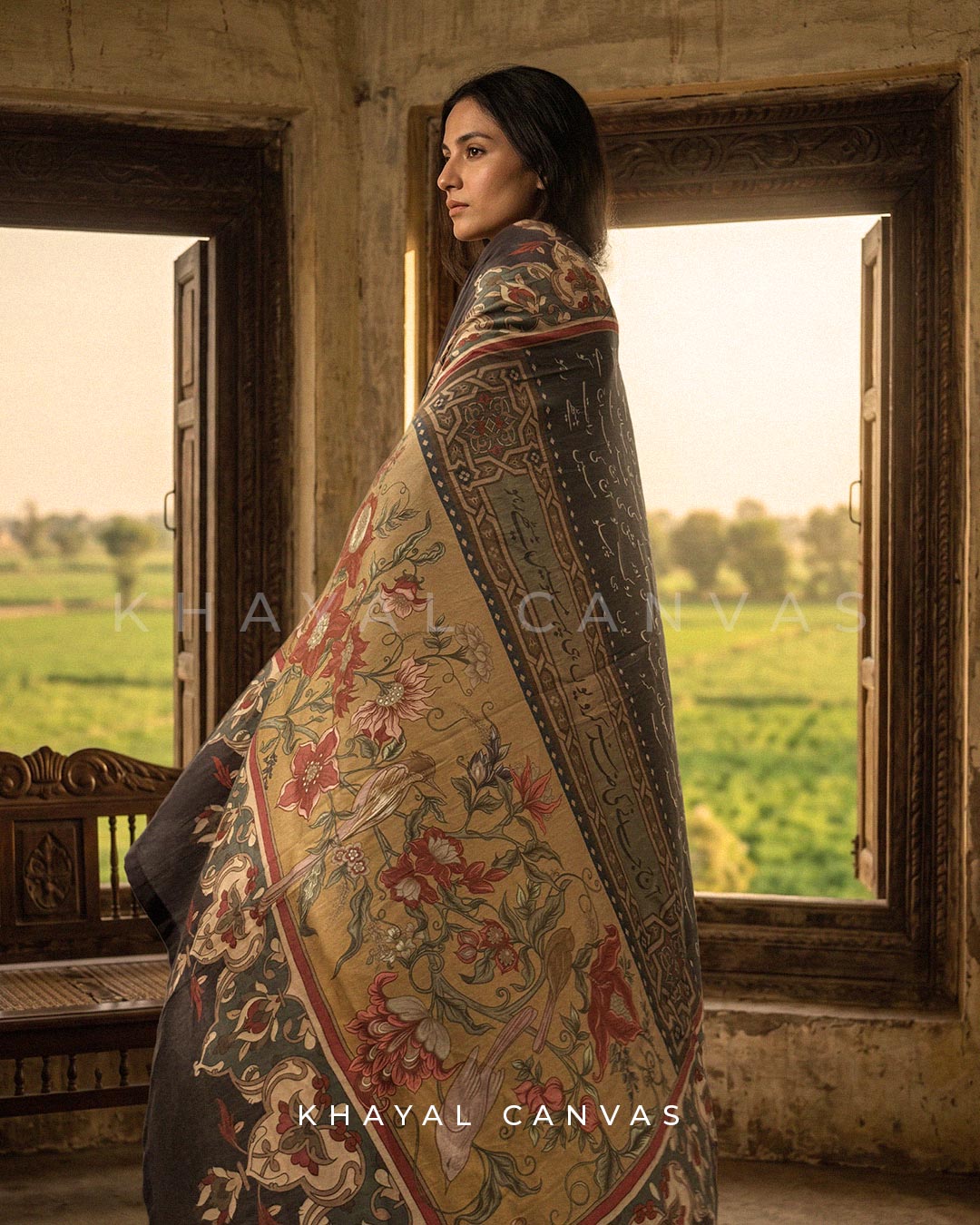 Aaj Jaane Ki Zidd Na Karo Urdu Dupatta