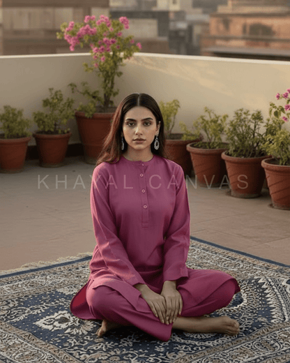 Saadgi Kurta Set - Pink