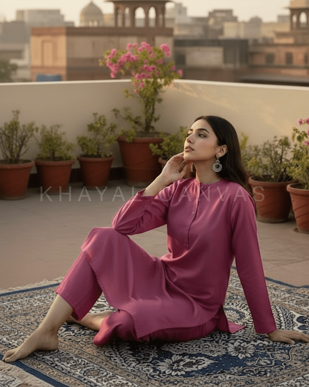 Saadgi Kurta Set - Pink
