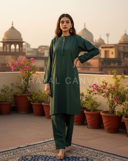 Saadgi Kurta Set - Pink