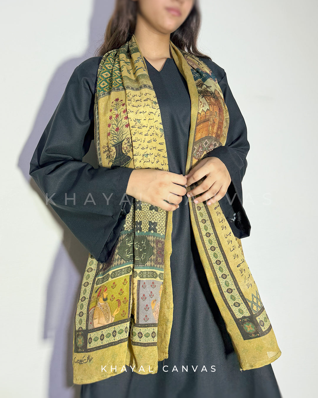Shehrnama (شہرنامہ) Stole – The City Woven in Verse