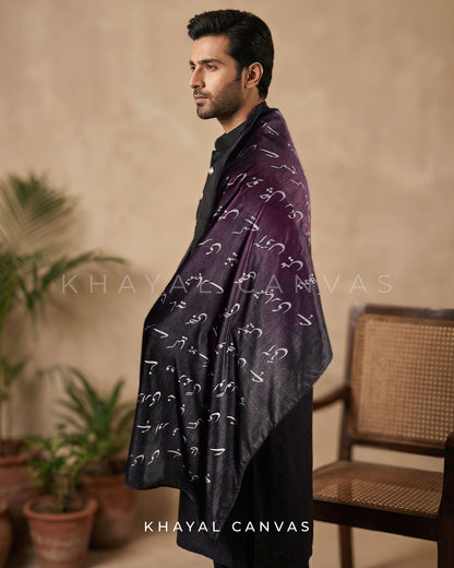 Jaun Eliya Velvet Stole | Maroon